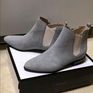 Nine West light grey suede boots